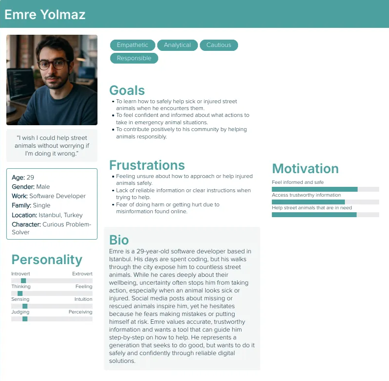 image showing persona 2: Emre and his information